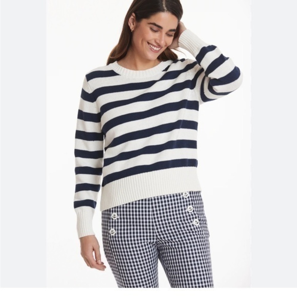 Tyler Boe 23220 Navy and White Striped Sweater used